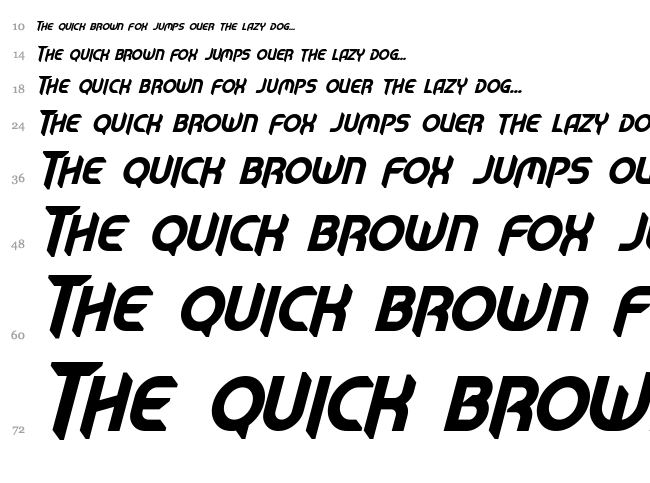 Mech Tech font waterfall
